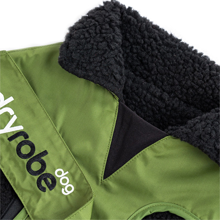 2024 Dryrobe Dog Coat V3 DRV3 - Black / Dark Green